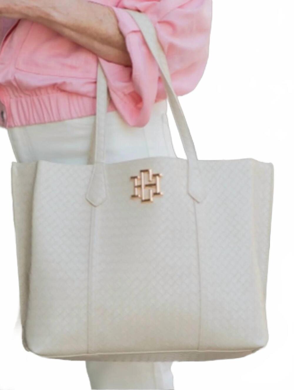 NEW CAROLINE HILL women's heath tote bag in almond